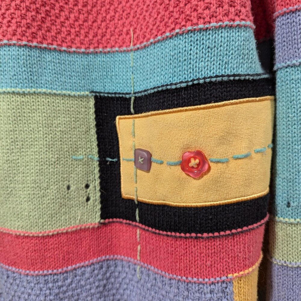 Koret Vintage Patchwork Plus Size Colorblock Butt… - image 4